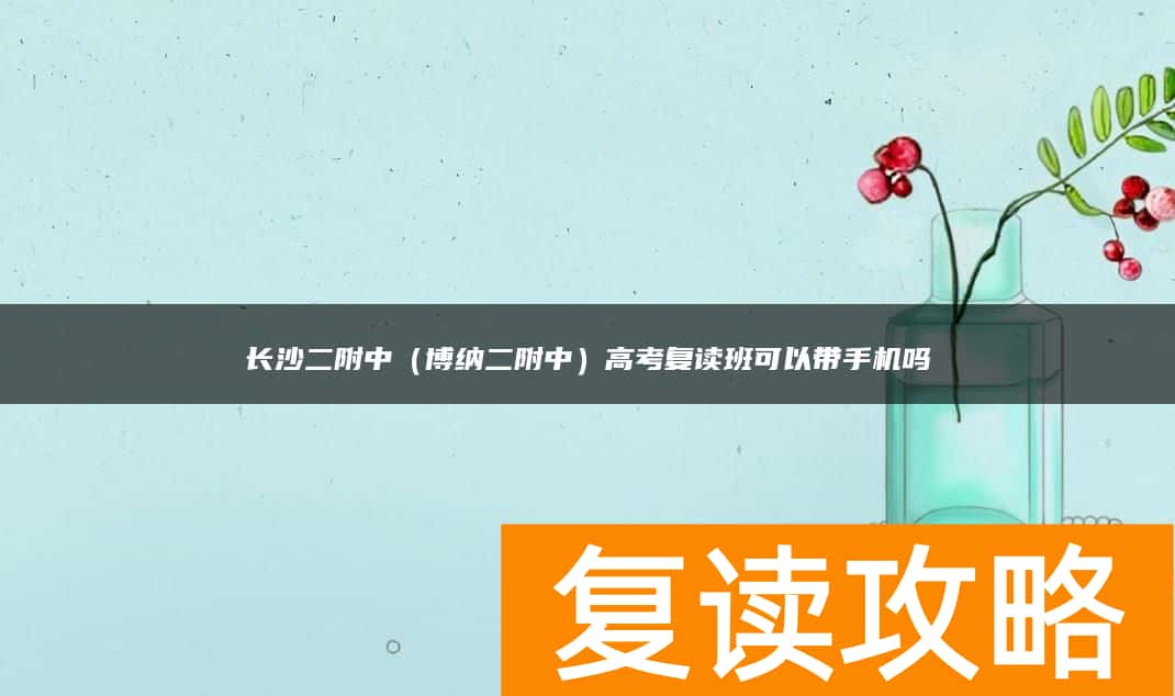 长沙二附中（博纳二附中）高考复读班可以带手机吗